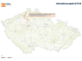 Mapa  ETCS Německo - Kralupy